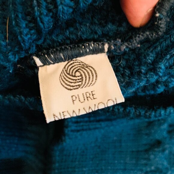 Country Knitwear Irish Wool Sweater Cable Knit Large Green Made In Ireland - Picture 7 of 16